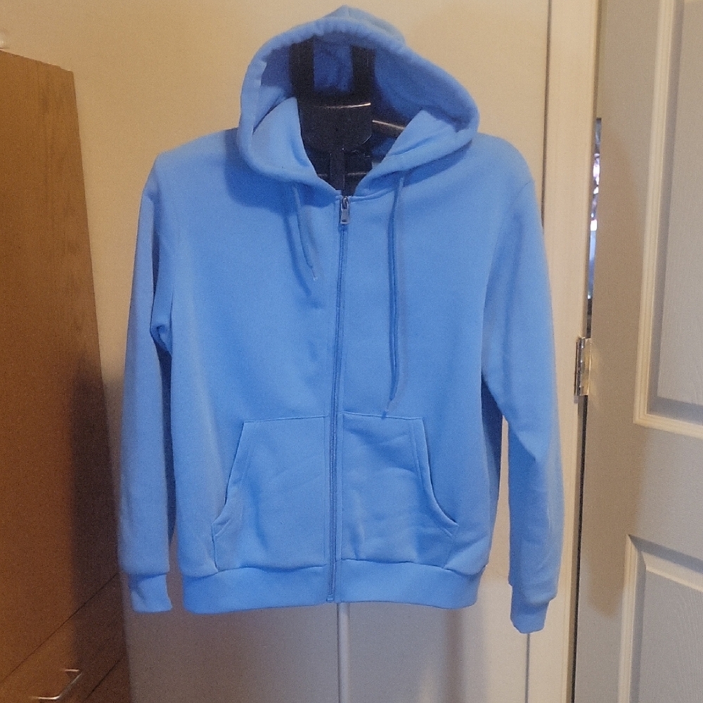 Original Deluxe Light Blue Fleece-Lined Hoodie Label Detail